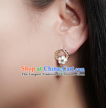 Traditional Chinese Green Bead Ear Accessories Handmade Eardrop National Cheongsam Earrings for Women