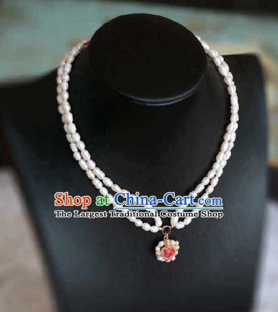 Baroque Handmade Pomegranate Jewelry Accessories European Novel Design Pearls Necklace for Women