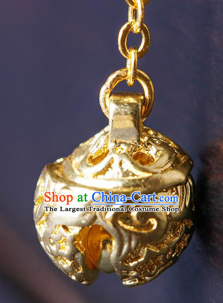 Traditional Chinese Blueing Goldfish Ear Accessories Handmade Eardrop National Cheongsam Golden Tassel Earrings for Women