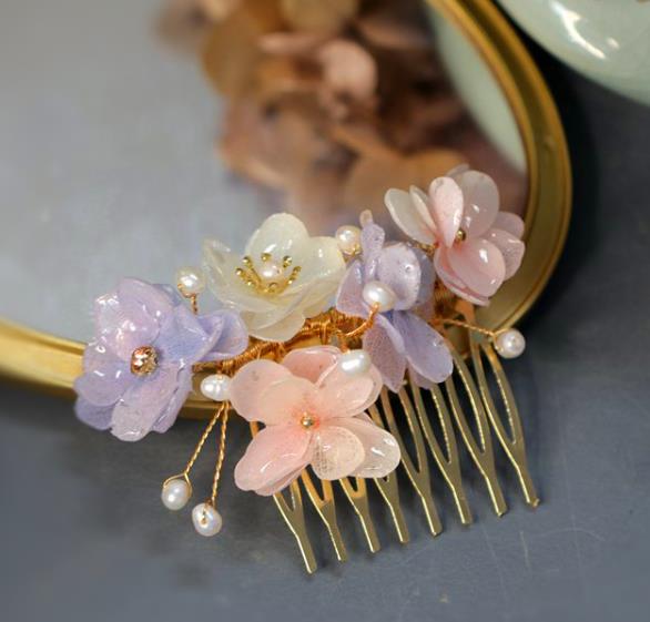 Handmade Retro Flowers Hair Comb Top Grade Hair Accessories Hair Stick Hair Pin for Women