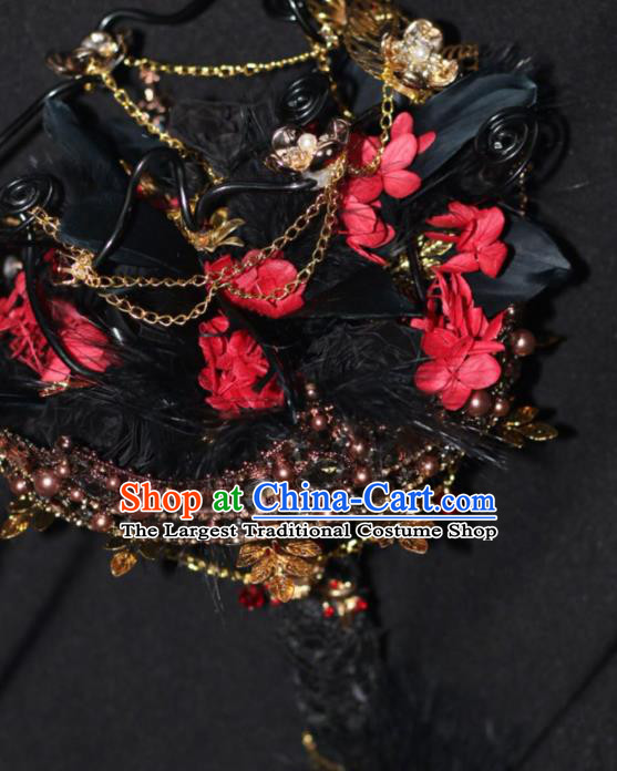 Baroque Princess Black Bridal Bouquet Handmade Wedding Accessories Photography Prop Darkness Flowers for Women