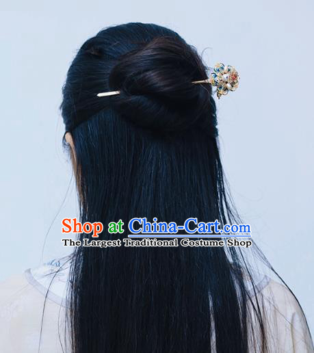 Handmade Chinese Court Pearls Hair Clip Traditional Classical Hair Accessories Ancient Qing Dynasty Imperial Consort Hairpins for Women