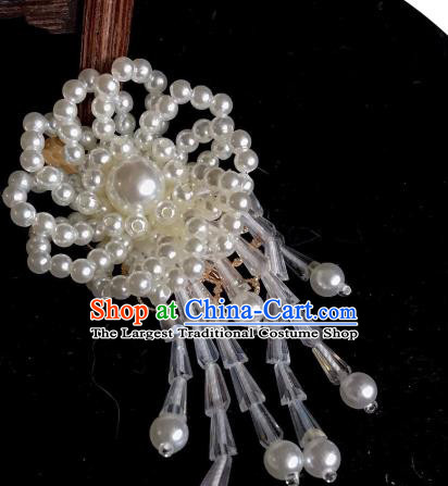 Handmade Chinese Ming Dynasty Pearls Hair Claw Traditional Hair Accessories Ancient Court Princess Hairpins Hair Stick for Women