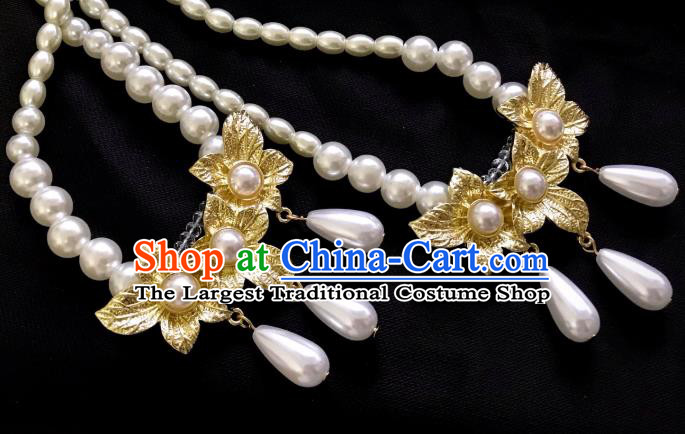 Top Grade Chinese Classical Ming Dynasty Necklet Jewelry Accessories Handmade Ancient Hanfu Beads Necklace for Women