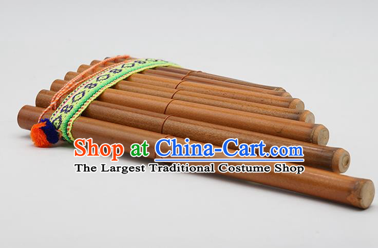 Peru Traditional Musical Instruments Indian Religious Panpipe Wind Instrument Thirteen Scale Pan Flute