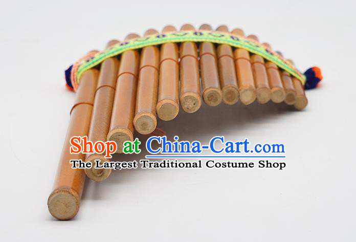 Peru Traditional Musical Instruments Indian Religious Panpipe Wind Instrument Thirteen Scale Pan Flute