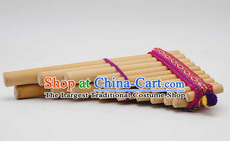 Peru Traditional Musical Instruments Indian Religious Panpipe Wind Instrument Nineteen Scale Pan Flute