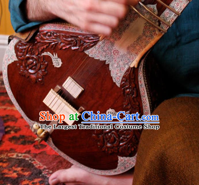 India Traditional Musical Instruments Indian Sitar Rosewood Handmade Carving Plucked String Instrument