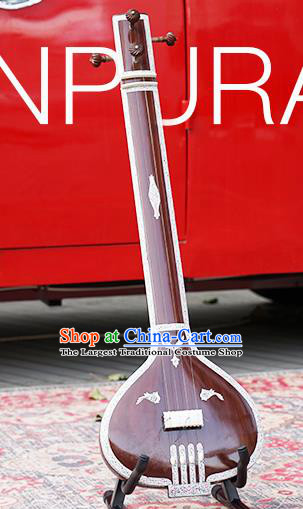 Indian Traditional Musical Instruments India Tanbura Handmade Wood Tambura Plucked String Instrument