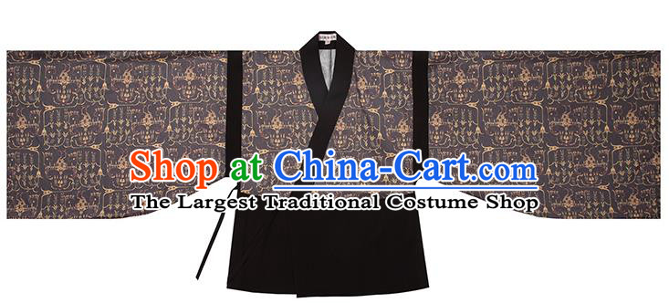 Traditional Chinese Jin Dynasty Prince Hanfu Apparels Ancient Nobility Childe Historical Costumes Full Set for Men