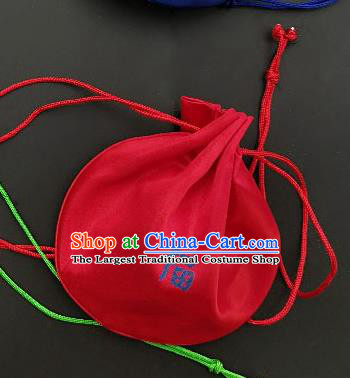 Chinese Traditional Handmade Embroidered Peony Red Silk Sachet Perfumed Silk Bag