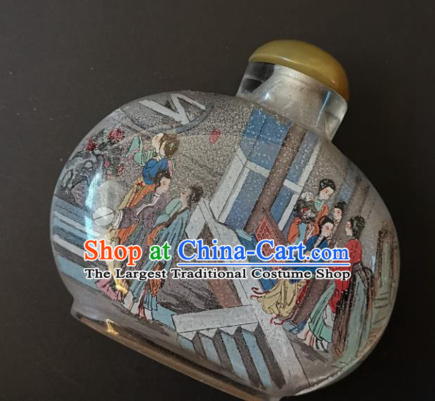 Chinese Snuff Bottle Traditional Handmade Painting Noble Beauty Characters Inside Snuff Bottles