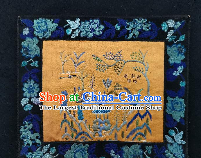 Chinese National Embroidered Scenery Silk Painting Traditional Handmade Embroidery Craft Embroidering Decorative Picture