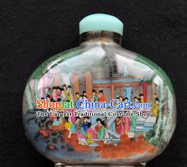 Chinese Handmade Snuff Bottle Traditional Inside Painting Hundred Beauty Snuff Bottles Artware