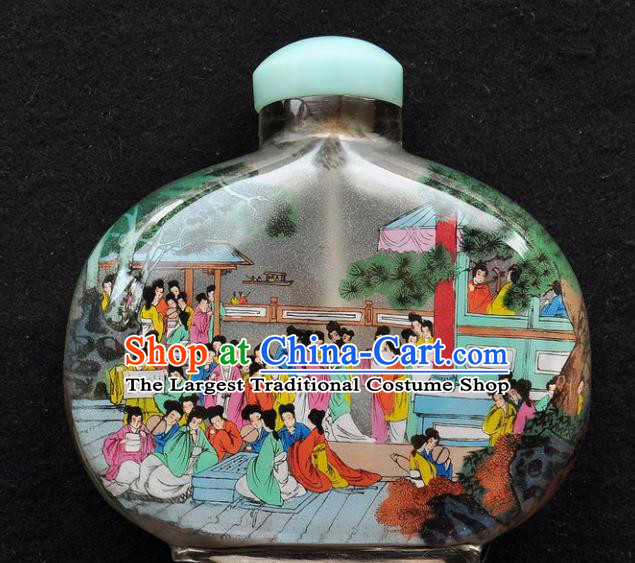 Chinese Handmade Snuff Bottle Traditional Inside Painting Hundred Beauty Snuff Bottles Artware