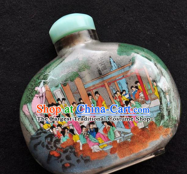 Chinese Handmade Snuff Bottle Traditional Inside Painting Hundred Beauty Snuff Bottles Artware