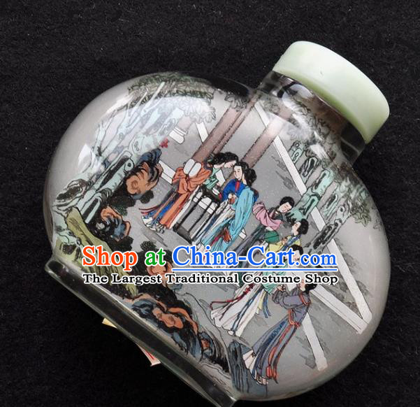 Chinese Handmade Snuff Bottle Traditional Inside Painting Court Lady Snuff Bottles Artware