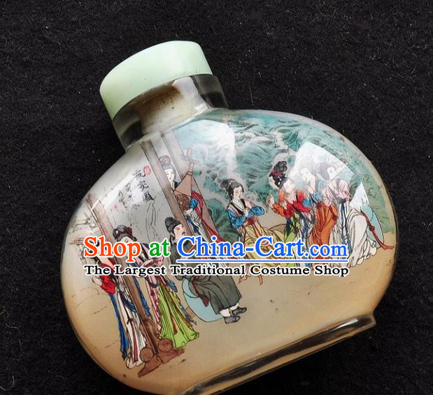Chinese Handmade Snuff Bottle Traditional Inside Painting Tang Dynasty Dinner Snuff Bottles Artware