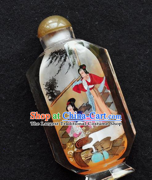 Chinese Handmade Snuff Bottle Traditional Inside Painting Dream of the Red Chamber Snuff Bottles Artware