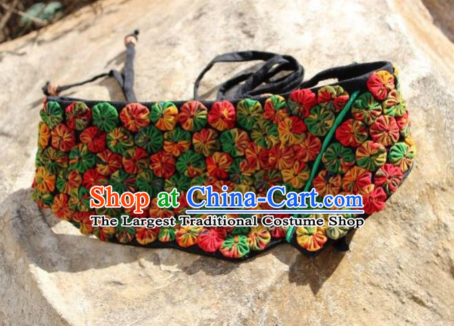 Chinese Handmade Embroidered Belt Accessories Traditional Embroidery Waistband for Women