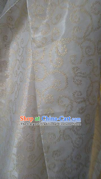 Chinese Traditional Pattern Design White Veil Fabric Grenadine Cloth Asian Gauze Material