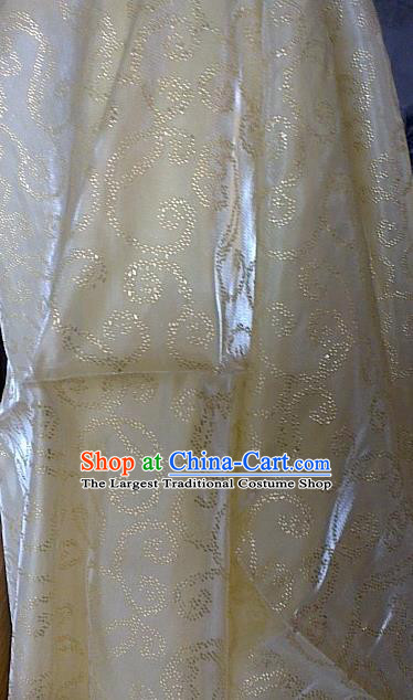 Chinese Traditional Pattern Design Beige Veil Fabric Grenadine Cloth Asian Gauze Material