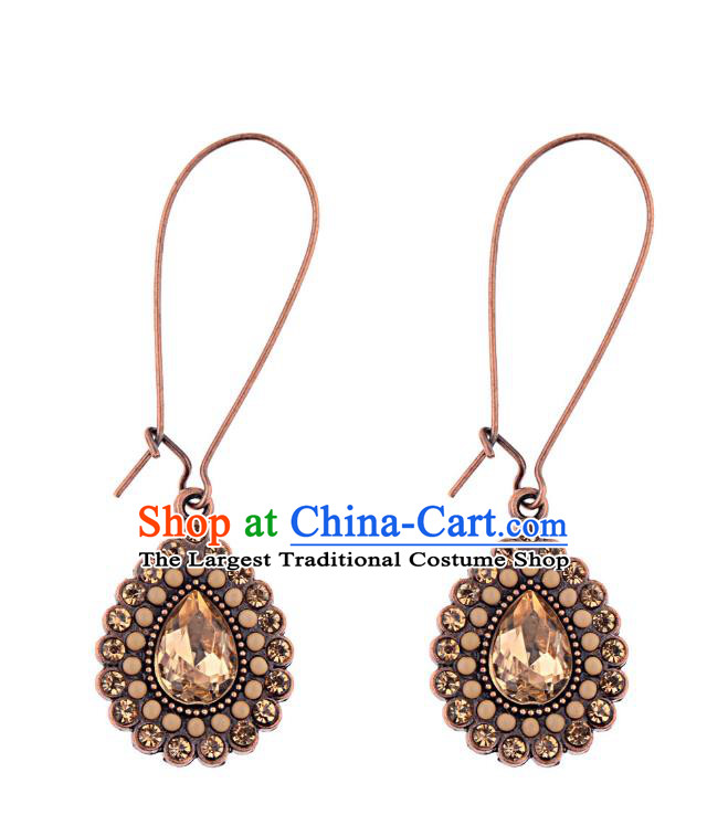 Asian India Traditional Accessories Asia Indian Bollywood Dance Earrings Jewelry Crystal Eardrop for Women