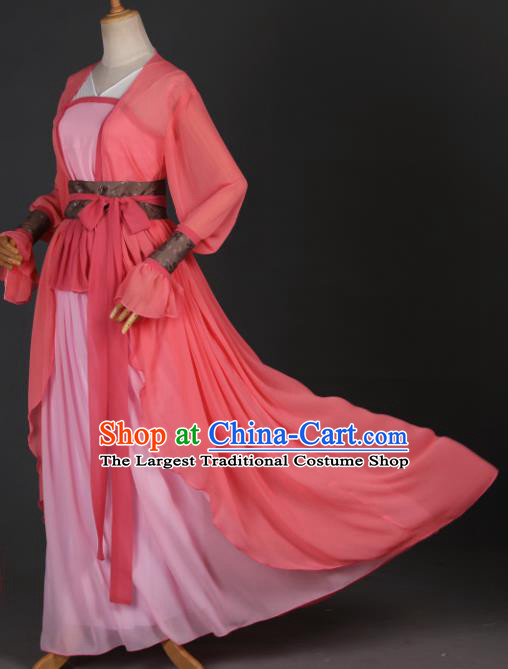 Traditional Chinese Cosplay Heroine Hanfu Dress Costumes Ancient Female Swordsman Clothing Apparel for Women