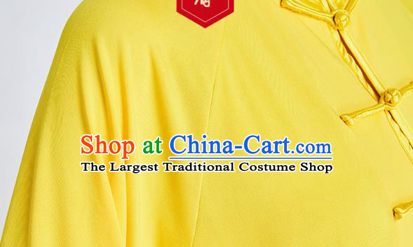 Professional Kung Fu Training Yellow Milk Fiber Uniforms Martial Arts Shaolin Gongfu Costumes Tai Ji Clothing for Women