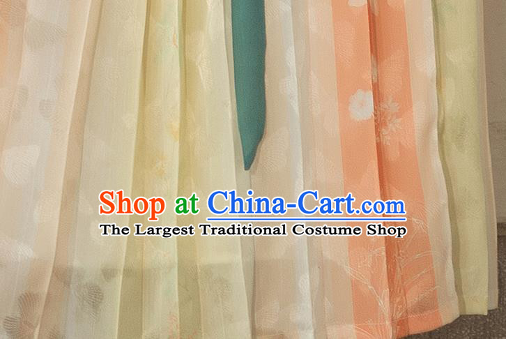 Ancient China Song Dynasty Young Beauty Historical Clothing Traditional Hanfu Embroidered Dresses Full Set