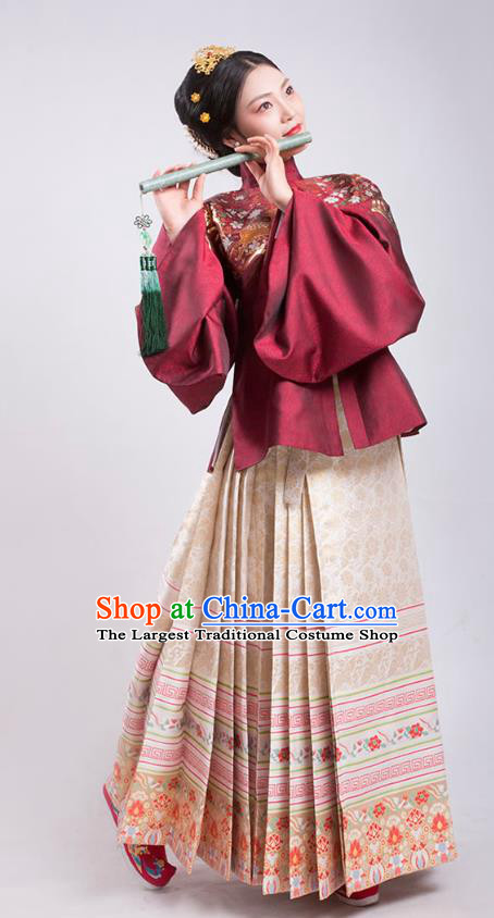 China Ancient Imperial Female Dress Traditional Court Hanfu Apparels Ming Dynasty Empress Historical Clothing