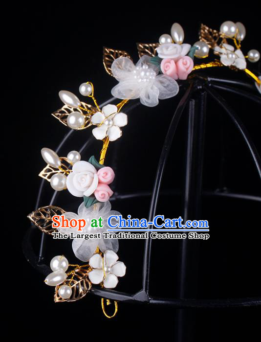 Wedding Princess Headband Elegant Hair Accessories Bride Flowers Hair Clasp