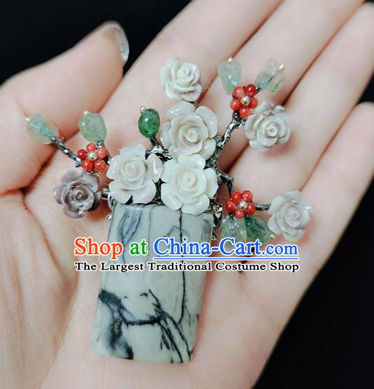 Handmade China Classical Cheongsam Breastpin Jewelry Flowers Brooch Accessories