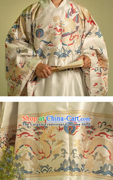 Traditional China Ming Dynasty Emperor Historical Costumes Ancient Crown Prince Imperial Robe Hanfu Clothing for Men