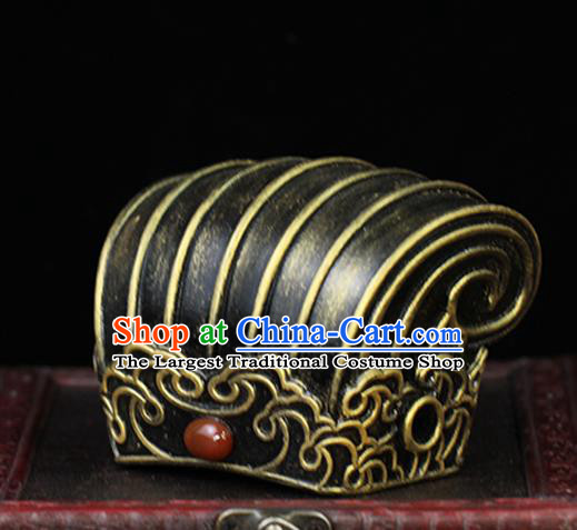 China Ancient Prince Hair Accessories Traditional Song Dynasty Emperor Hairdo Crown