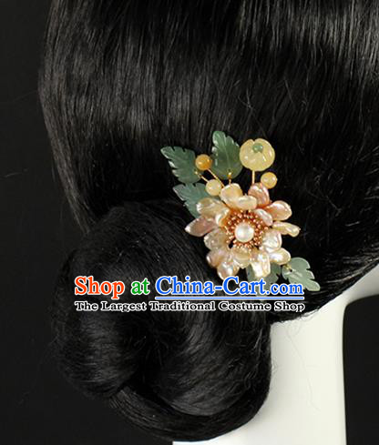 China Ancient Princess Pearls Hairpin Traditional Ming Dynasty Ceregat Hair Stick