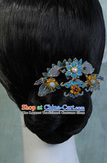 China Traditional Qing Dynasty Golden Plum Hairpin Ancient Queen Jade Leaf Hair Comb