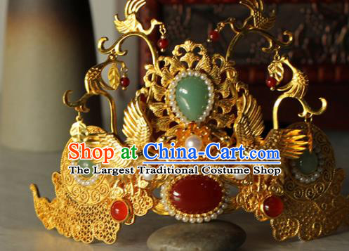China Ancient Queen Hair Accessories Traditional Wedding Gems Hair Crown and Phoenix Hairpins Full SetChina Ancient Queen Hair Accessories Traditional Wedding Gems Hair Crown and Phoenix Hairpins Full Set