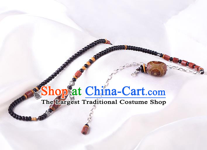 Handmade Chinese Beads Bangle Jewelry Traditional National Silver Bracelet Wristlet