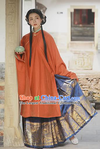 China Ancient Royal Princess Hanfu Dress Traditional Ming Dynasty Palace Beauty Historical Clothing Full Set