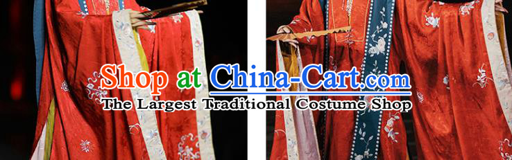 China Ancient Empress Wedding Red Hanfu Dress Traditional Ming Dynasty Court Queen Embroidered Clothing Complete Set