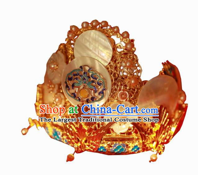 China Ancient Ming Dynasty Wedding Hair Crown Traditional Hanfu Hair Accessories Phoenix Coronet