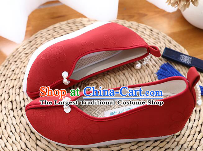 Chinese Hanfu Shoes Ancient Princess Shoes Traditional Song Dynasty Wedding Shoes
