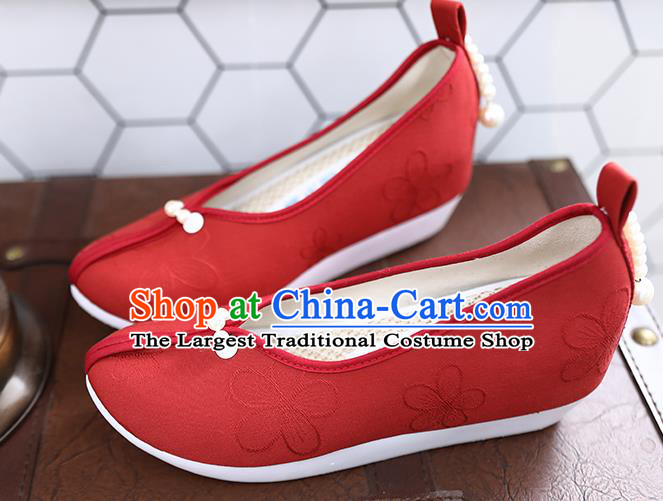 Chinese Hanfu Shoes Ancient Princess Shoes Traditional Song Dynasty Wedding Shoes
