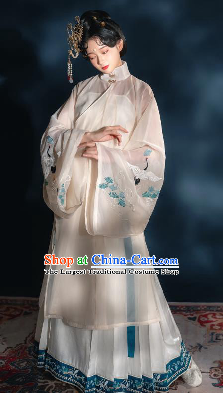 China Traditional Embroidered Hanfu Dress Court Concubine Clothing Ancient Ming Dynasty Historical Costumes