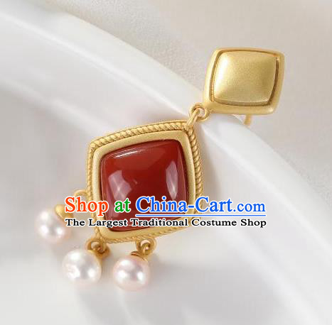 China National Enamel Earrings Traditional Cheongsam Ear Accessories