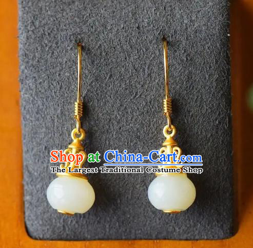 China National Golden Vase Earrings Traditional Cheongsam Ear Accessories