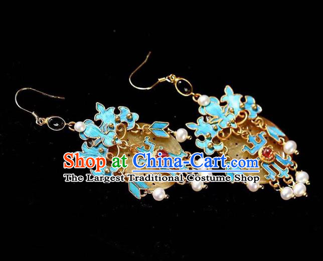 Handmade China Cheongsam Eardrop Traditional Jewelry Accessories National Jade Earrings