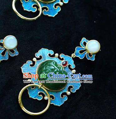 Chinese Handmade Jadeite Accessories National Garnet Necklet Classical Necklace Pendant