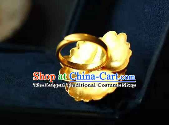 Chinese Handmade Qing Dynasty Pearl Ring Accessories Traditional Ancient Palace Lady Blue Peony Circlet